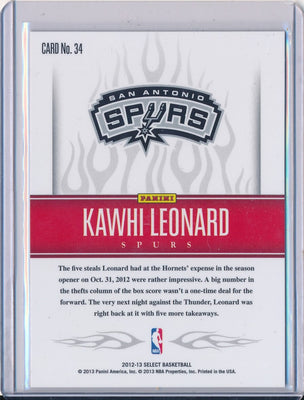 Panini 2012-2013 Select Hot Rookies #34 Kawhi Leonard