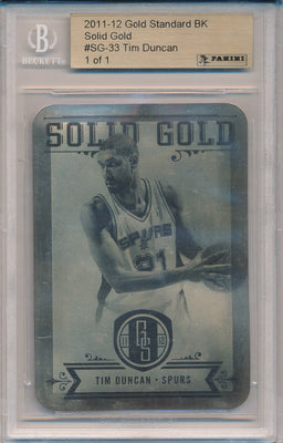 Panini 2011-2012 Gold Standard Solid Gold #SG-33 Tim Duncan 1/1