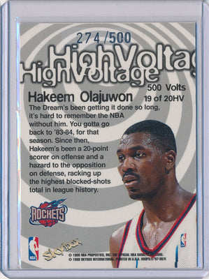 SkyBox 1997-1998 Hoops High Voltage #19/20HV Hakeem Olajuwon 274/500