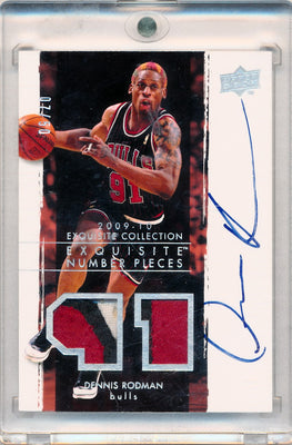 Upper Deck 2009-2010 Exquisite Collection Numbers #NPDE Dennis Rodman 7/50