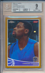 Topps 2009-2010 Chrome Gold Refractors #107 Tyreke Evans 49/50 / BGS Grade 9