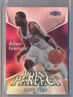 Fleer 1999-2000 Mystique Point Perferct #6PP Allen Iverson 288/1999