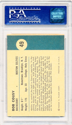 Fleer 1961 Boston Celtics  #49 Bob Cousy  / PSA Grade 7