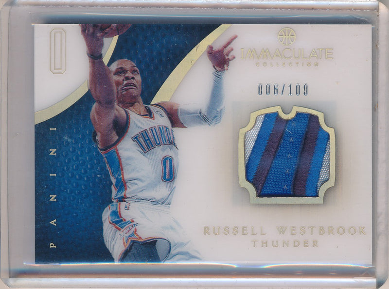 Panini 2012-13 Immaculate Collection Patches #71 Russell Westbrook 6/100