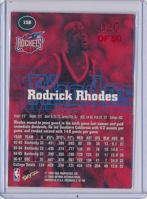 SkyBox 1997-1998 Premium Star Rubies #158 Rodrick Rhodes 20/50