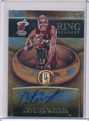 Panini 2015-2016 Gold Standard Ring Bearers Autographs #RB-AW Antoine Walker 21/49