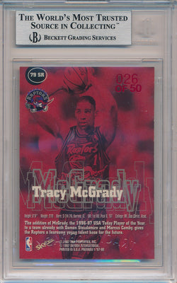 SkyBox 1997-1998 Premium Star Rubies #79SR Tracy McGrady 26/50 / BGS Grade 9