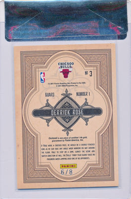 Panini 2011 Gold Standard Gold Mining #3 Derrick Rose 6/8