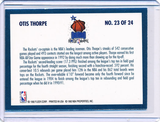 Fleer 1992-1993 Basketball All Star Weekend #23/24 Otis Thorpe