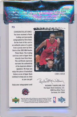 Upper Deck 2003-2004 Exquisite Collection Rookie Patch Parallel #75 Chris Bosh 32/99 / Auto Grade 10