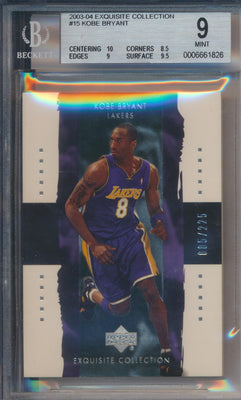 Upper Deck 2003-2004 Exquisite Collection Base #15 Kobe Bryant 85/225 / BGS Grade 9