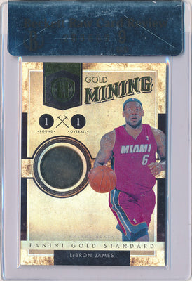 Panini 2010-2011 Gold Standard Gold Mining #20 LeBron James 6/8 / BGS Grade 9