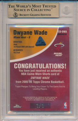 Topps 2005-2006 Chrome Chosen One Relics #CO-DWA Dwyane Wade 1/1 / BGS Grade 9.5