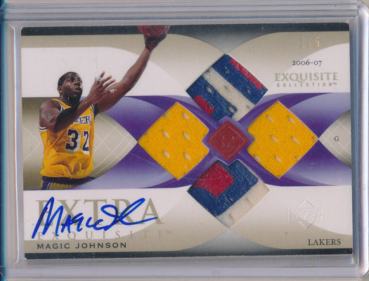 Upper Deck 2006-2007 Exquisite Collection Extra Exquisite #EE-MA Magic Johnson 2/5