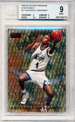 SkyBox 1998-99 Premium Star Rubies #17 Anfernee Hardaway 20/50 / BGS Grade 9