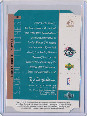 Upper Deck 1998-1999 SP Authentic Sign Of The Times #LH Lindsey Hunter