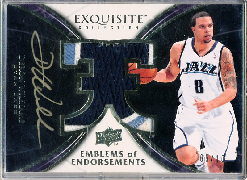 Upper Deck 2008-2009 Exquisite Collection Emblems Of Endorsement #EEDW Deron Williams 5/10