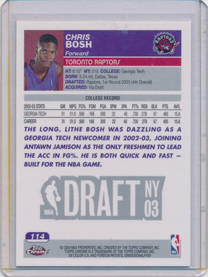 Topps 2003-2004 Chrome Rookie Card #114 Chris Bosh