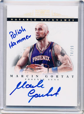 Panini 2012-2013 National Treasures  Notable Nicknames  #4 Marcin Gortat 74/99