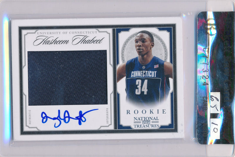 Panini 2009-2010 National Treasures Century Silver #238 Hasheem Thabeet 62/99 / Auto Grade 10