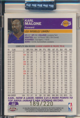 Topps  2003-2004 Chrome  X-Fractor #32 Karl Malone 189/220