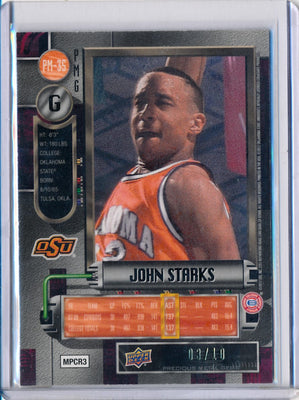 Upper Deck 2011-12 Fleer Retro Precious Metal Gems GREEN #PM-35 John Starks 3/10