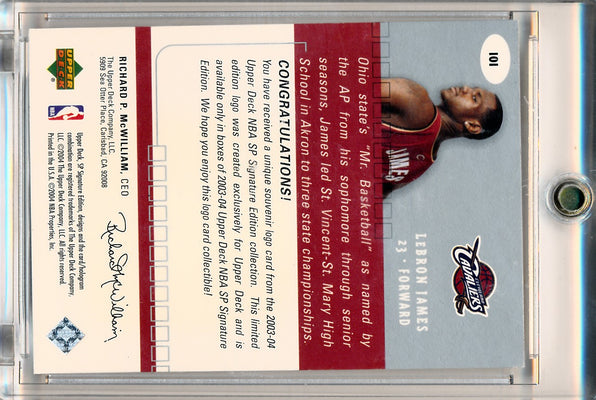 Upper Deck 2003-2004 SP Signature Edition SP Rookie Card #101 Lebron James 62/499