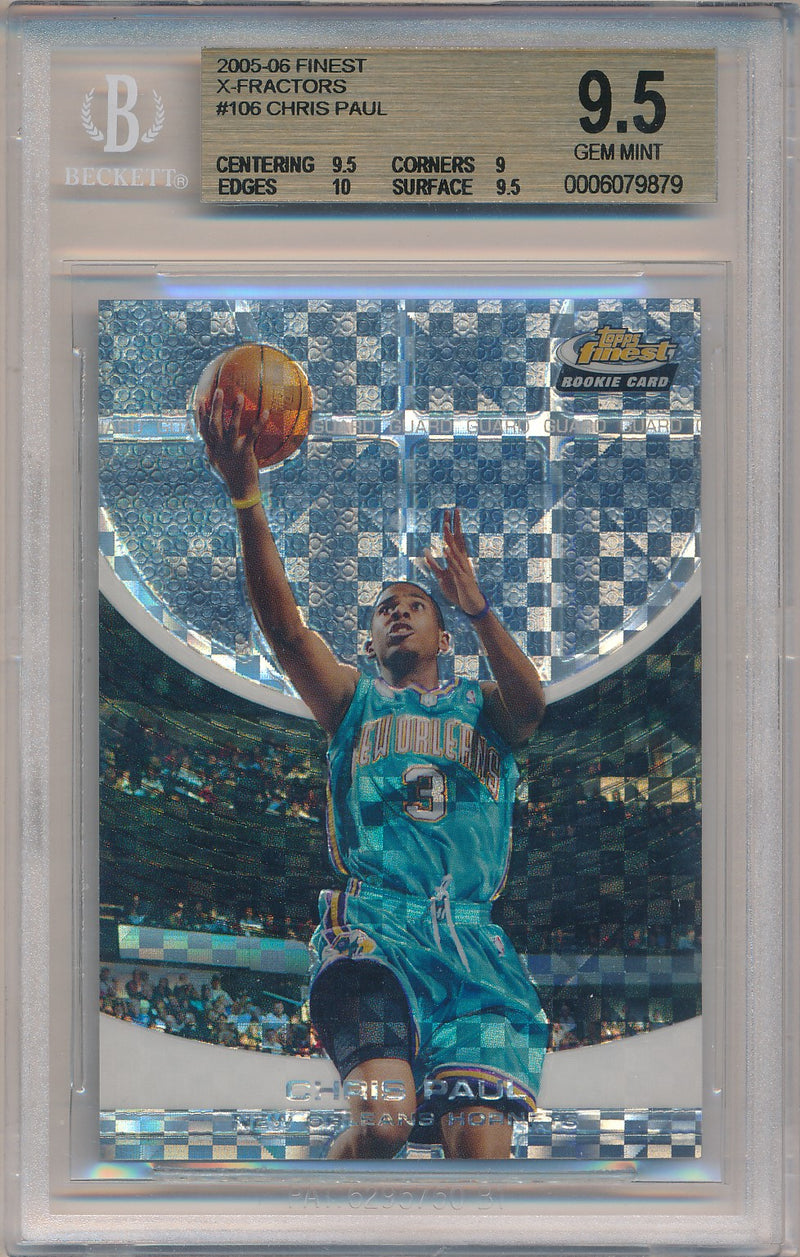 Topps 2005-2006 Finest X-Fractors #106 Chris Paul 166/199 / BGS Grade 9.5