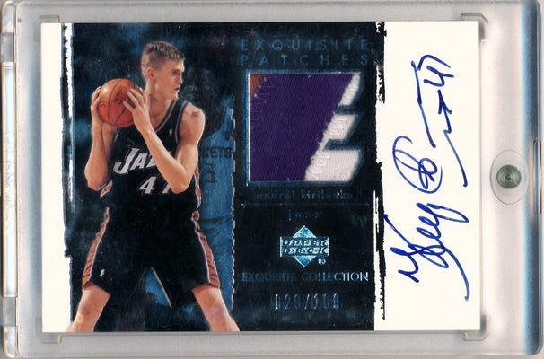 Upper Deck 2003-2004 Exquisite Collection Patches Autographs #AP-AK Andrei Kirilenko 29/100