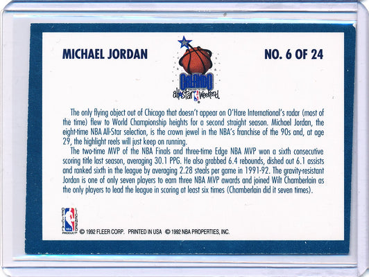 Fleer 1992-1993 Basketball All Star Weekend #6/24 Michael Jordan