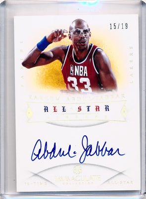 Panini 2012-2013 Immaculate Collection All Star Lineage #ASKA Kareem Abdul-Jabbar 15/19