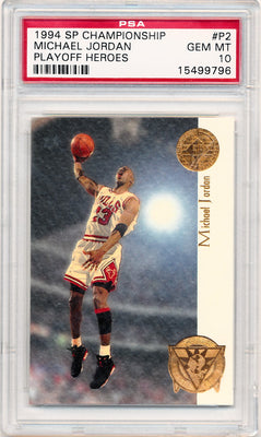 Upper Deck 1994-1995 Sp Championship Playoff Heroes #P2 Michael Jordan  / PSA Grade 10