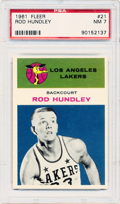 Fleer 1961 Los Angeles Lakers  #21 Rod Hundly  / PSA Grade 7