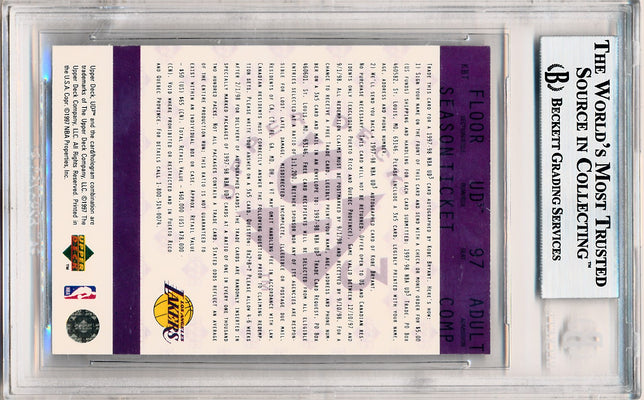 Upper Deck 1997-1998 UD3 Season Ticket Trade #KBT Kobe Bryant  / BGS Grade 8.5