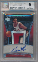 Upper Deck 2005-2006 Exquisite Collection Autographs Patches #AP-SP Scottie Pippen 5/100 / BGS Grade 9 / Auto Grade 10