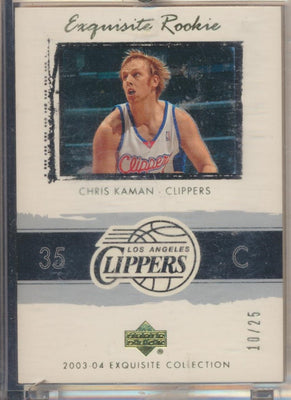 Upper Deck 2003-2004 Exquisite Collection Gold Rookie #72 Chris Kaman 10/25