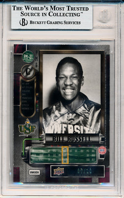 Upper Deck 2011-12 Fleer Retro Precious Metal Gems GREEN #PM-21 Bill Russell 7/10 / BGS Grade 9