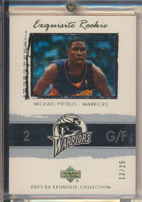 Upper Deck 2003-2004 Exquisite Collection Gold Rookie #71 Mickael Pietrus 13/25