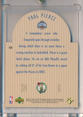 Upper Deck 2003-2004 SE Die Cuts NBA All Stars Black #SE8 Paul Pierce  10/25