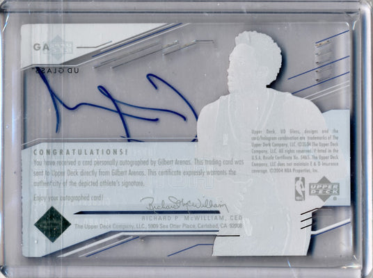 Upper Deck 2003-04 UD Glass Auto Focus #GA Gilbert Arenas