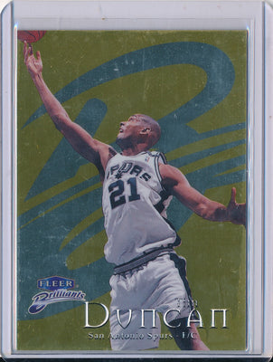 Fleer 1998-1999 Brilliants Gold #1G Tim Duncan 87/99