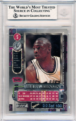 Skybox 1997-1998 Metal Universe Championship Precious Metal Gems Green #5 Avery Johnson 3/100 / BGS Grade 8