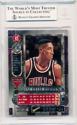 Skybox 1997-1998 Metal Universe Championship Precious Metal Gems Red #83 Scottie Pippen 65/100 / BGS Grade 8