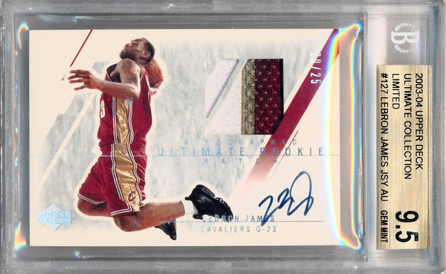 Upper Deck 2003-2004 Ultimate Collection Limited #127 Lebron James 20/25 / BGS Grade 9.5 / Auto Grade 10