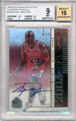 Upper Deck 2003-2004 Sp Signature Edition Autograph Parallel #A9 Michael Jordan 1/23 / BGS Grade 9 / Auto Grade 10