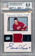 Upper Deck 2009-2010 Exquisite Collection Rookie Patch Flashback #78U Gordie Howe 10/25 / BGS Grade 8.5 / Auto Grade 10