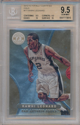 Panini 2012-2013 Totally Certified Gold #11 Kawhi Leonard 24/25 / BGS Grade 9.5