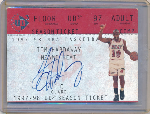 Upper Deck 1997-1998 UD3 Season Ticket Auto #TH Tim Hardaway