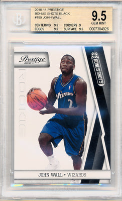 Panini 2010-2011 Prestige Bonus Shots Black #199 John Wall 1/10 / BGS Grade 9.5