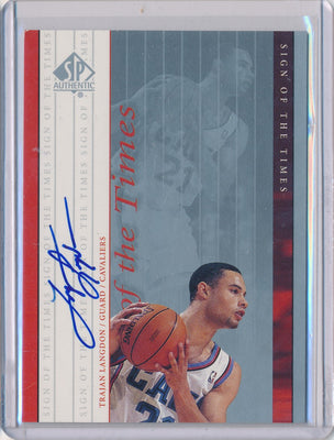 Upper Deck 1999-2000 SP Authentic Sign Of The Times #TL Trajan Langdon